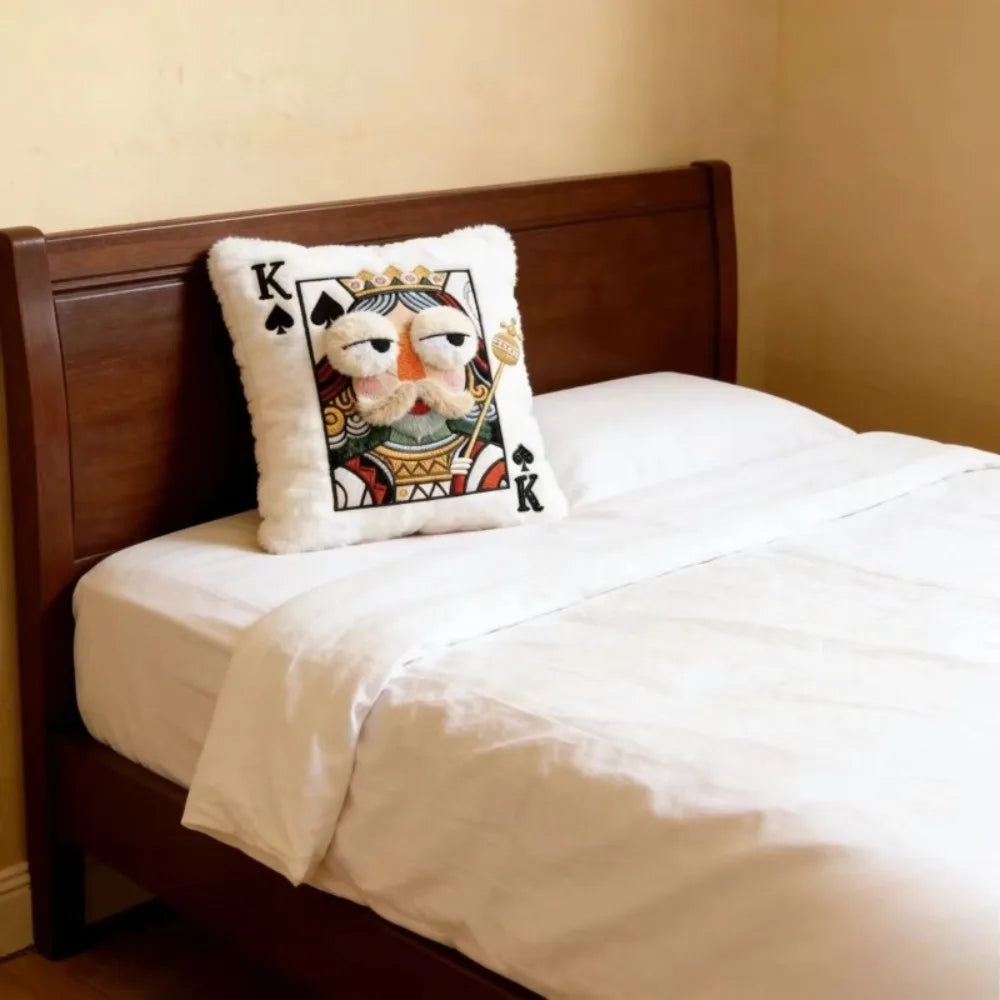 Cartoon Embroidered Pillow