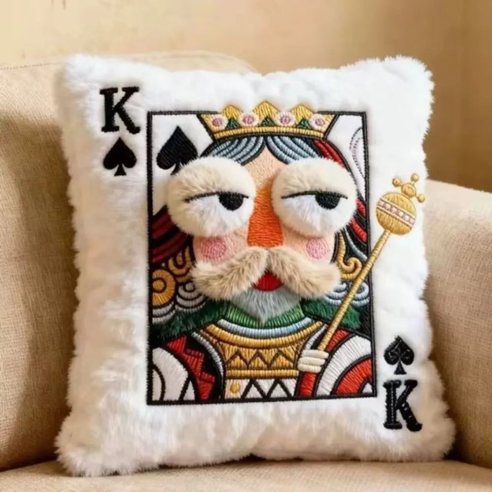 Cartoon Embroidered Pillow