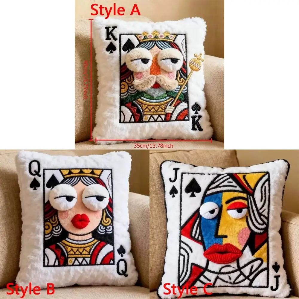 Cartoon Embroidered Pillow
