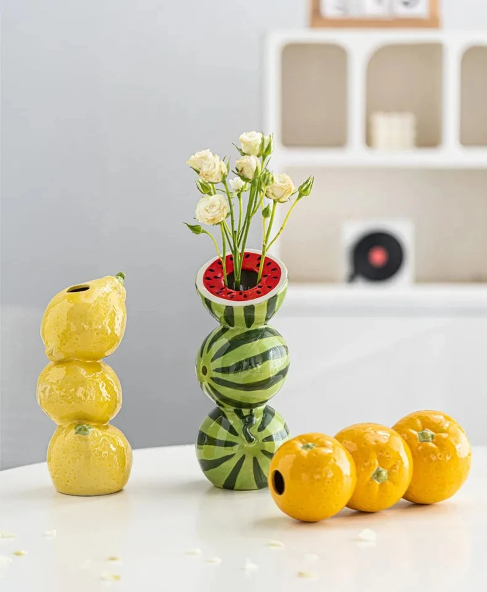 Ceramic Fruit Vases