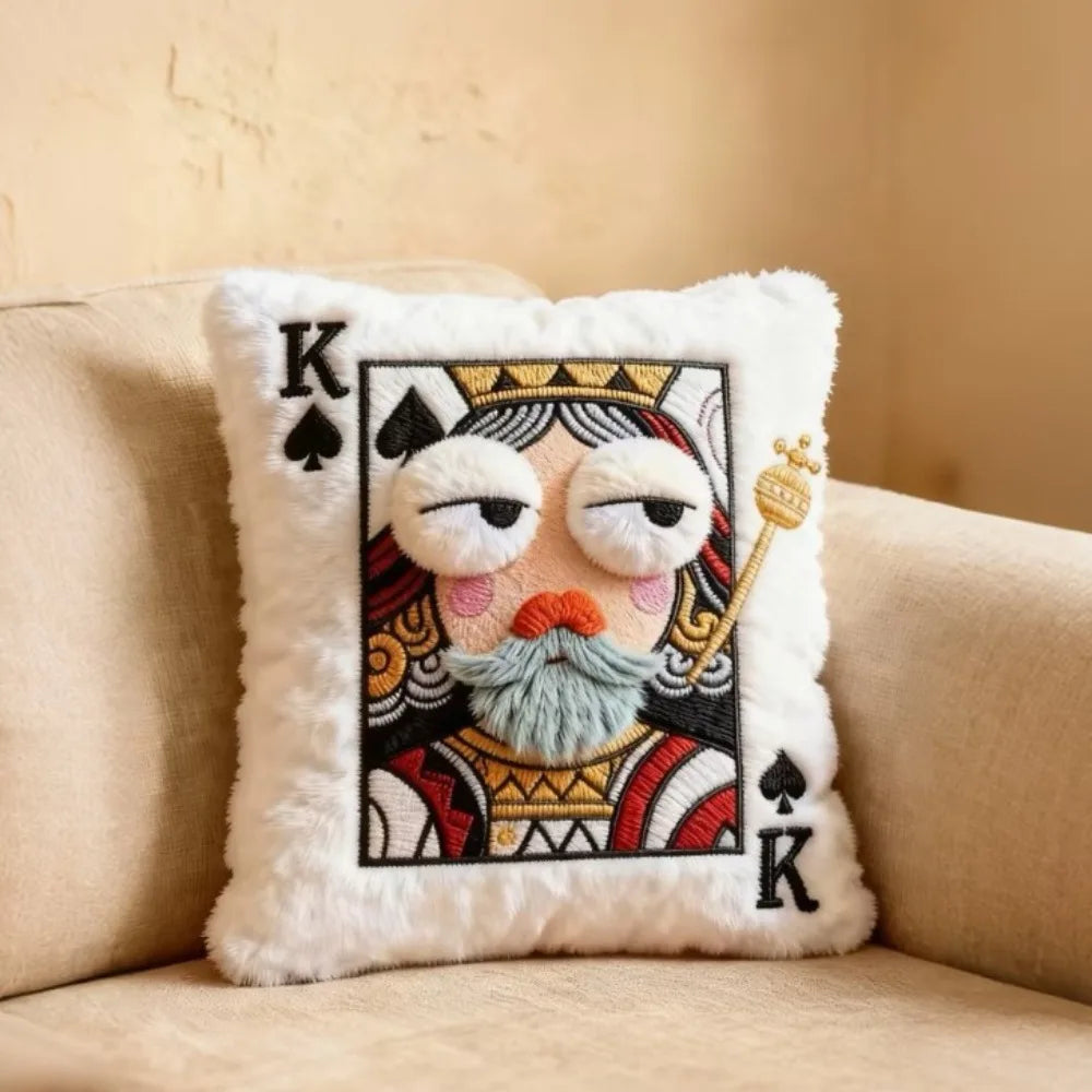 Cartoon Embroidered Pillow