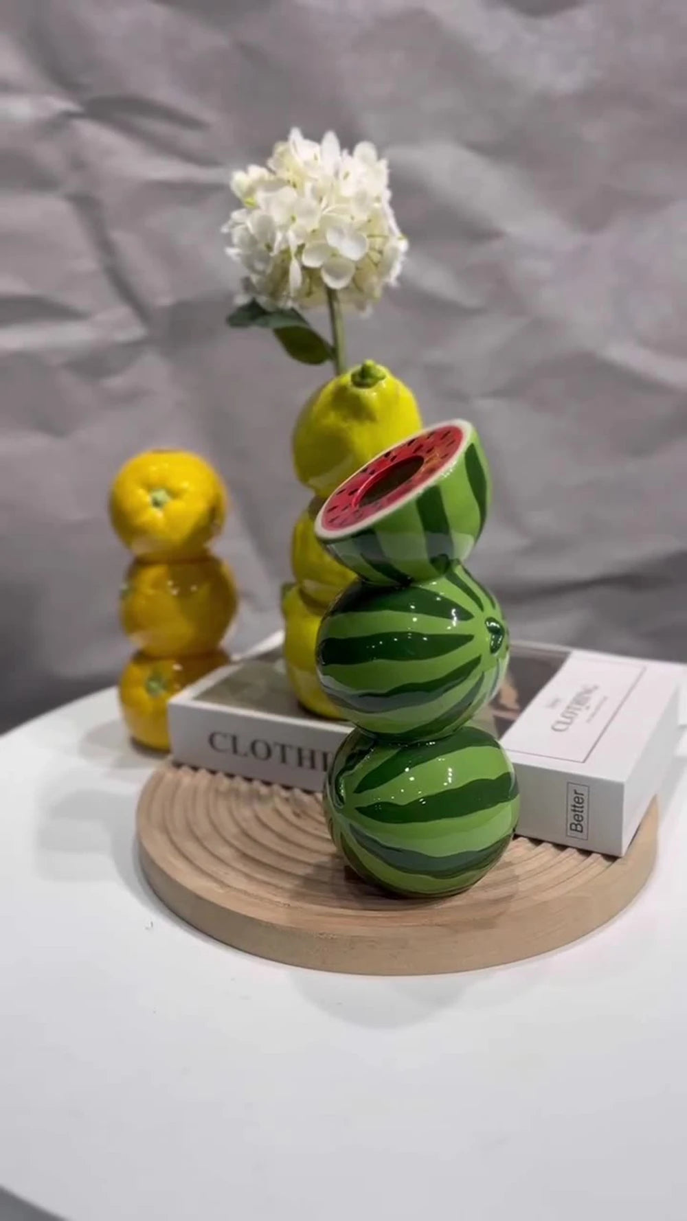 Ceramic Fruit Vases