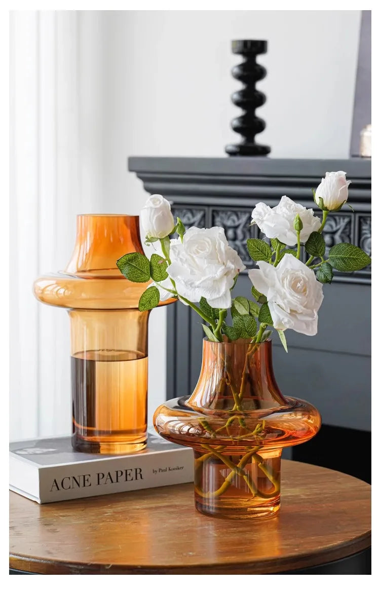 Amber Glass Vase