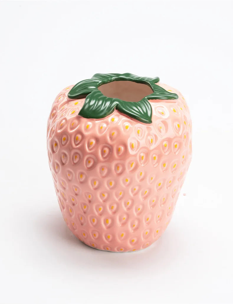 Strawberry Ceramic Vase