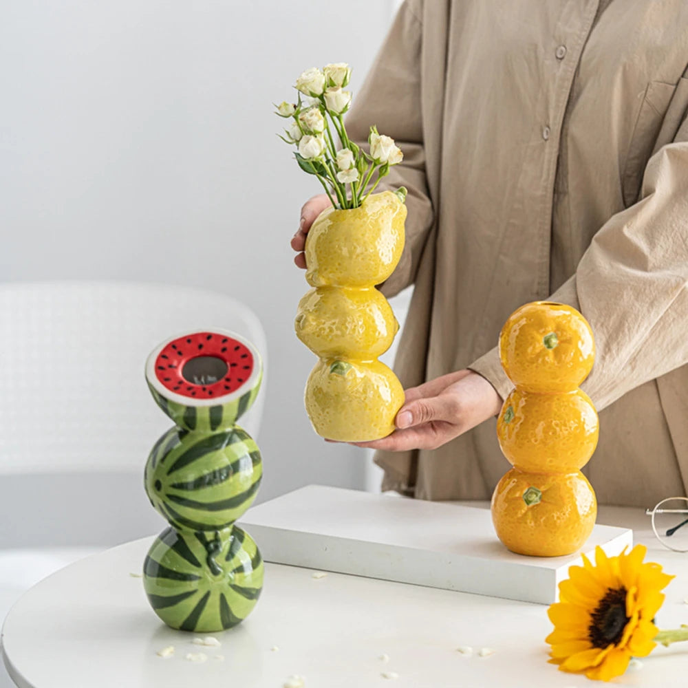 Ceramic Fruit Vases