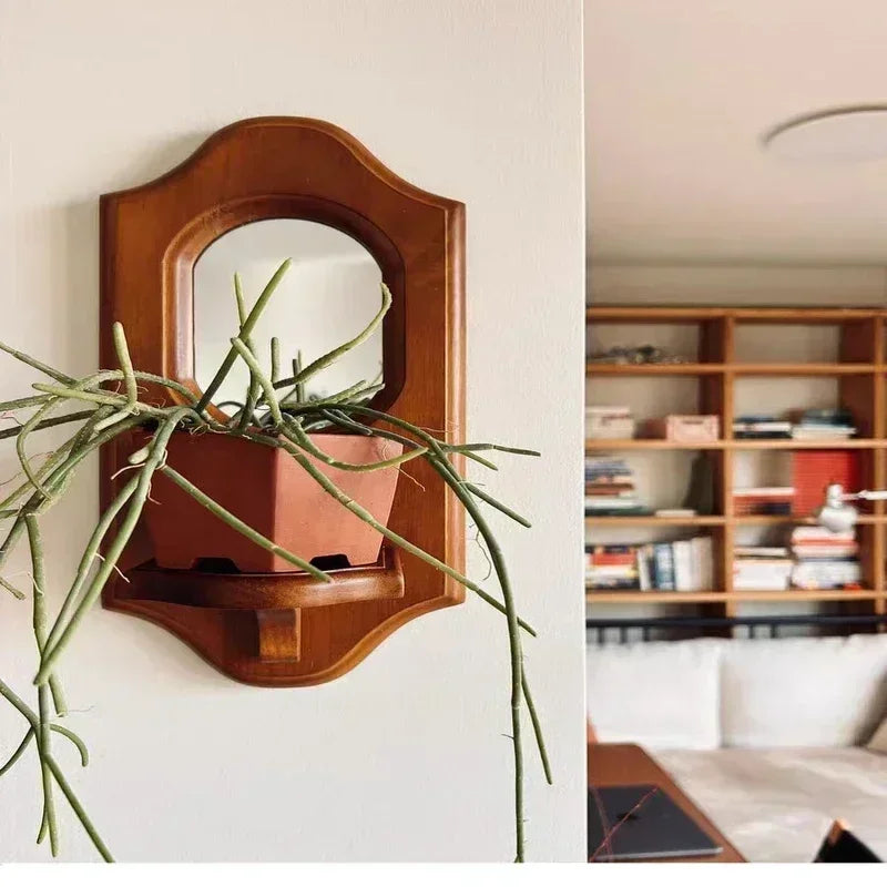 Vintage Wall Mirror & Shelf