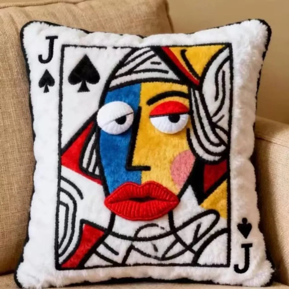 Cartoon Embroidered Pillow