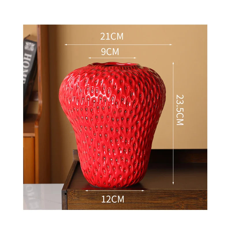 Ceramic Strawberry Vase