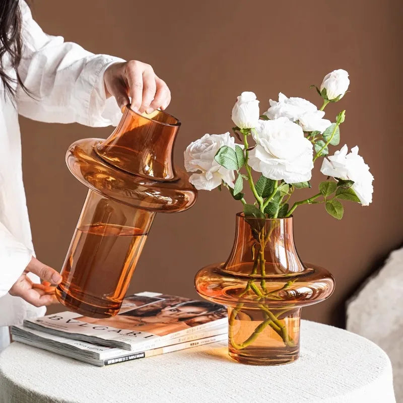 Amber Glass Vase