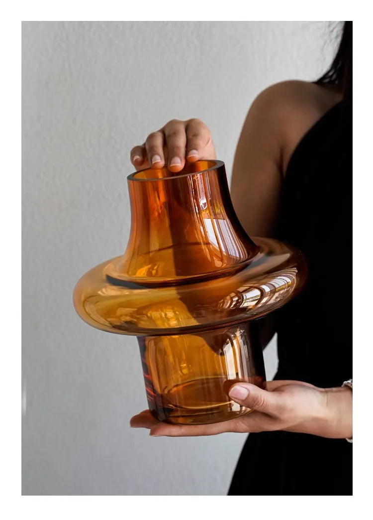 Amber Glass Vase