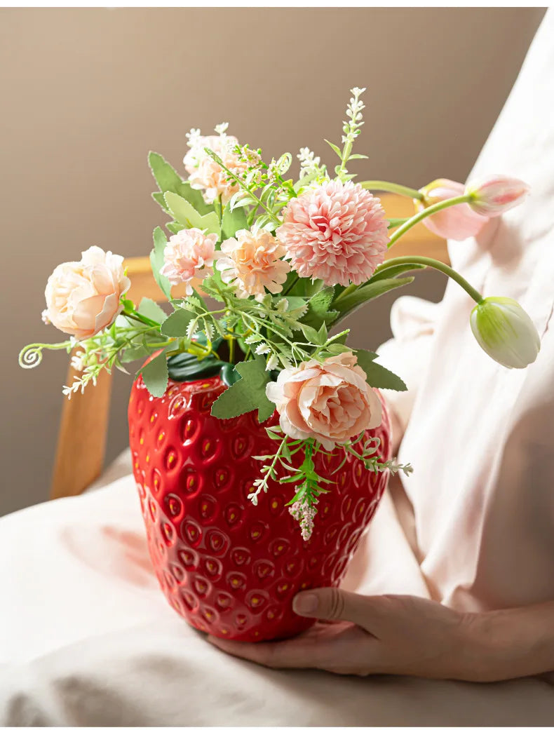 Strawberry Ceramic Vase