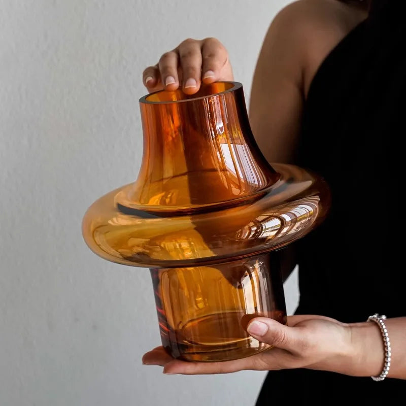 Amber Glass Vase