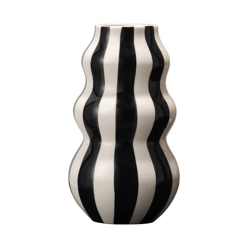 Ceramic Striped Vases