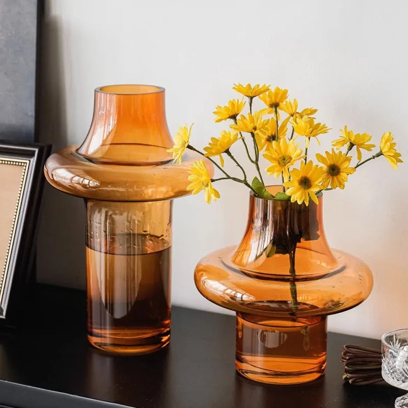 Amber Glass Vase