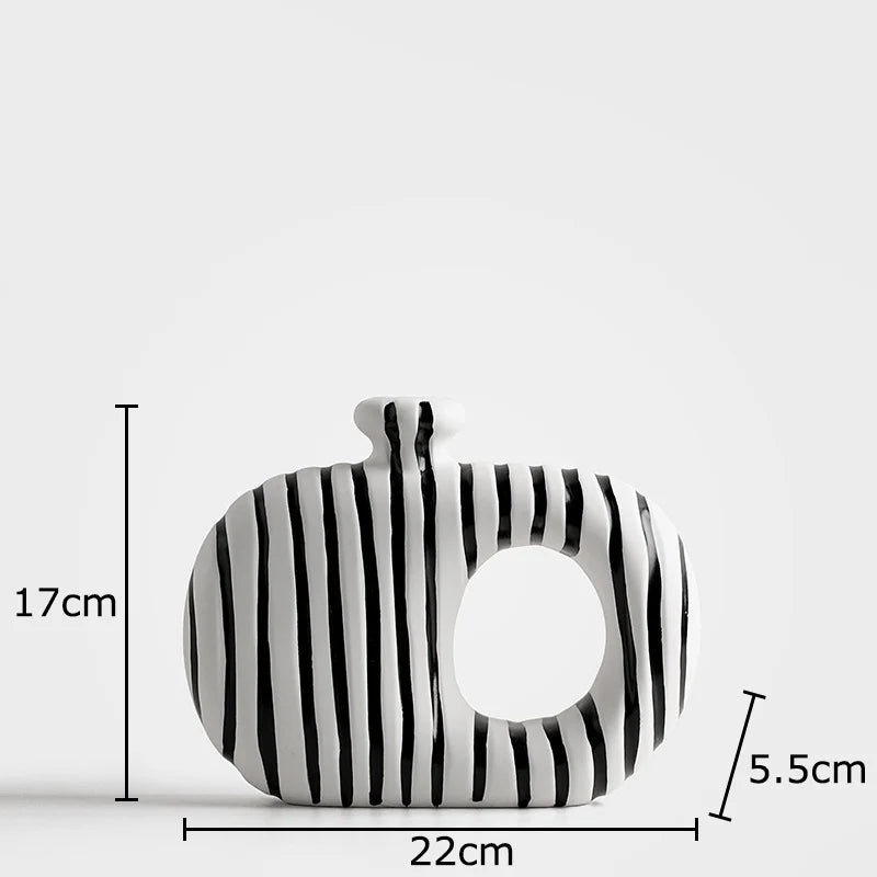 Ceramic Zebra Vase