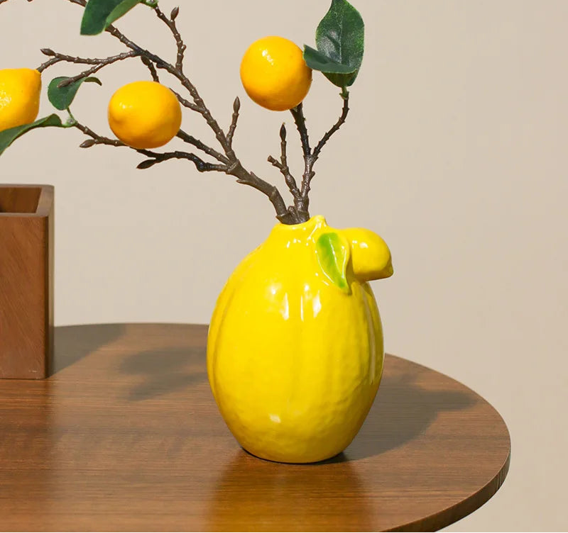 Ceramic Lemon Vase
