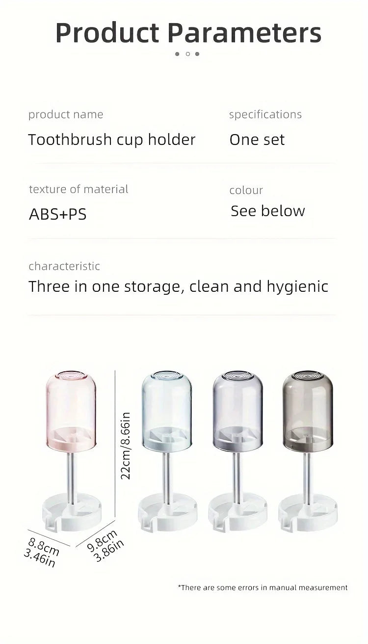 Toothbrush holder with dust cover