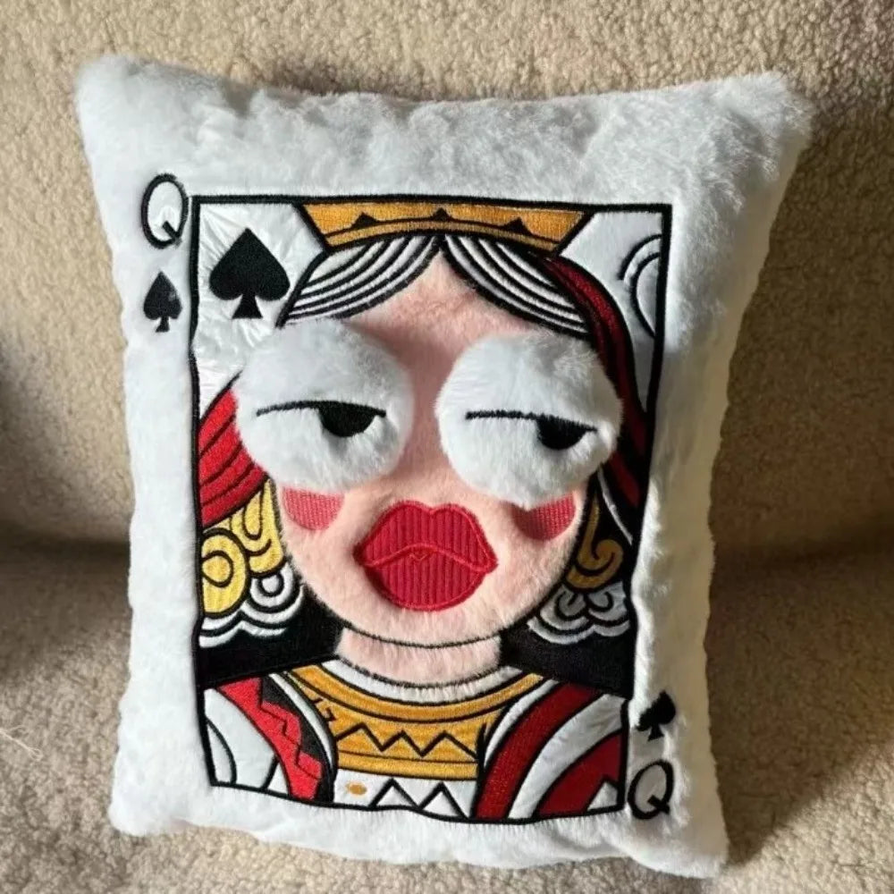 Cartoon Embroidered Pillow