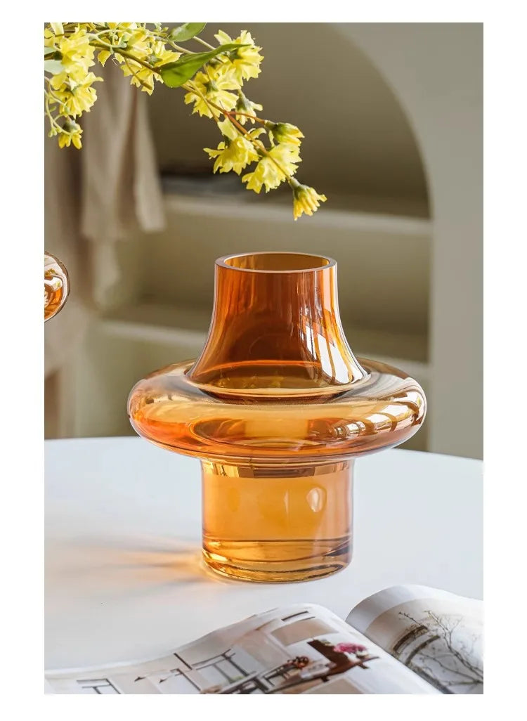 Amber Glass Vase