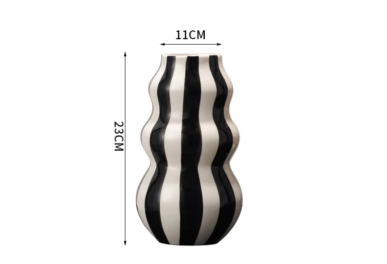 Ceramic Striped Vases
